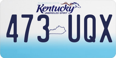 KY license plate 473UQX