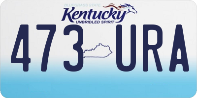 KY license plate 473URA