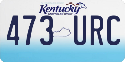 KY license plate 473URC