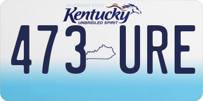 KY license plate 473URE