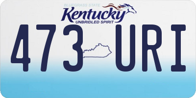 KY license plate 473URI