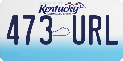 KY license plate 473URL
