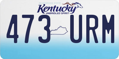 KY license plate 473URM