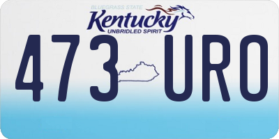KY license plate 473URO