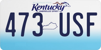 KY license plate 473USF