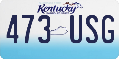KY license plate 473USG
