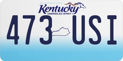 KY license plate 473USI
