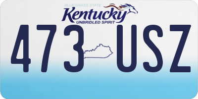 KY license plate 473USZ