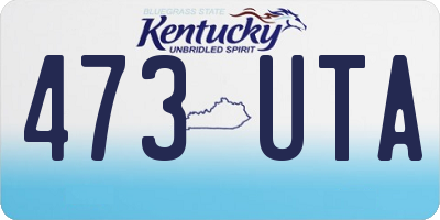 KY license plate 473UTA