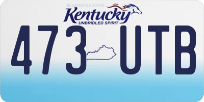 KY license plate 473UTB