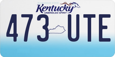 KY license plate 473UTE