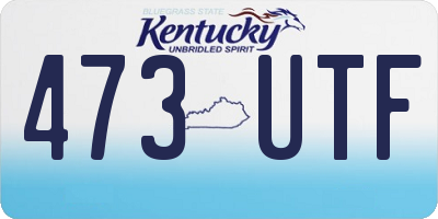 KY license plate 473UTF