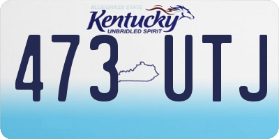 KY license plate 473UTJ