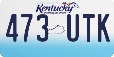 KY license plate 473UTK