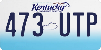 KY license plate 473UTP