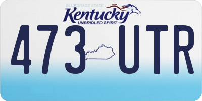 KY license plate 473UTR