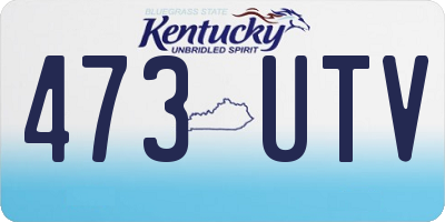 KY license plate 473UTV