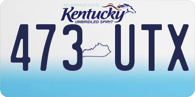 KY license plate 473UTX