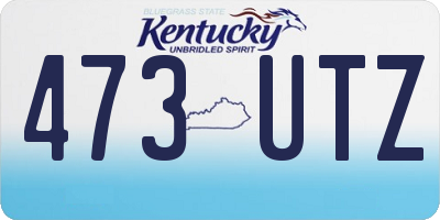 KY license plate 473UTZ