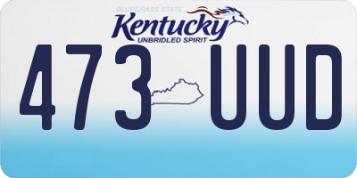 KY license plate 473UUD