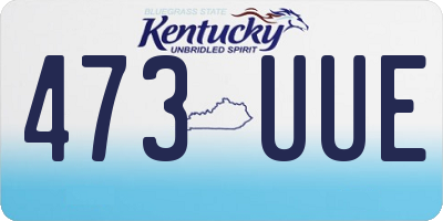 KY license plate 473UUE