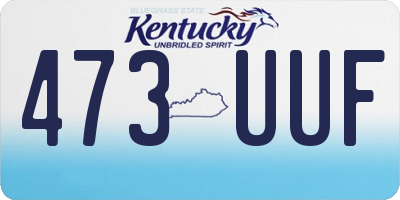 KY license plate 473UUF
