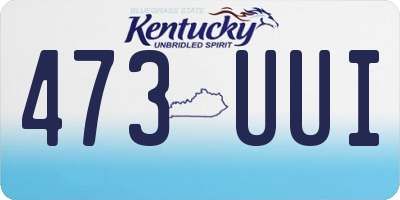 KY license plate 473UUI