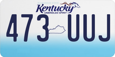 KY license plate 473UUJ