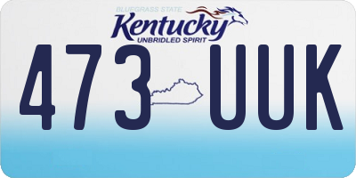 KY license plate 473UUK