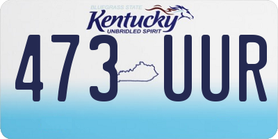 KY license plate 473UUR