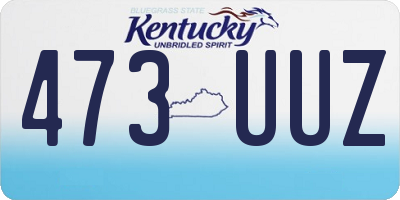 KY license plate 473UUZ