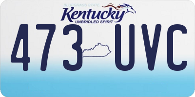 KY license plate 473UVC