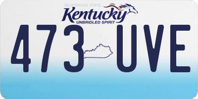 KY license plate 473UVE