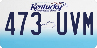 KY license plate 473UVM