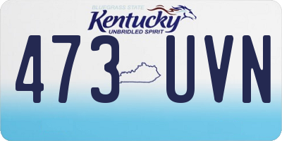 KY license plate 473UVN