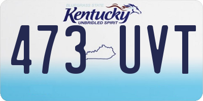 KY license plate 473UVT