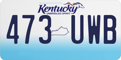KY license plate 473UWB