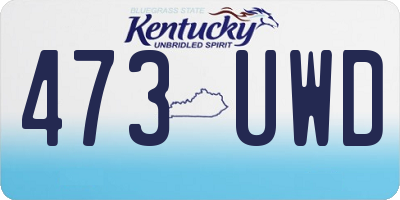 KY license plate 473UWD