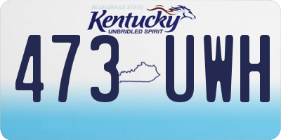 KY license plate 473UWH