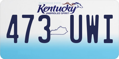 KY license plate 473UWI