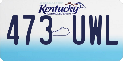 KY license plate 473UWL
