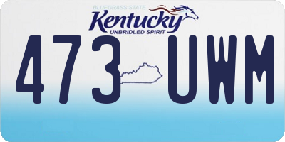 KY license plate 473UWM