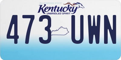 KY license plate 473UWN