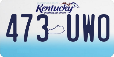 KY license plate 473UWO