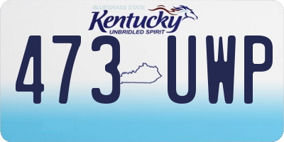 KY license plate 473UWP