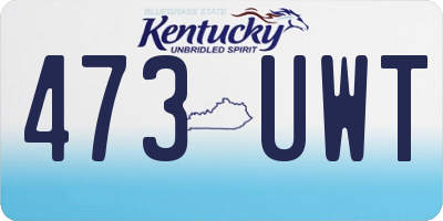 KY license plate 473UWT