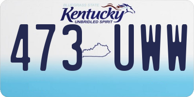 KY license plate 473UWW