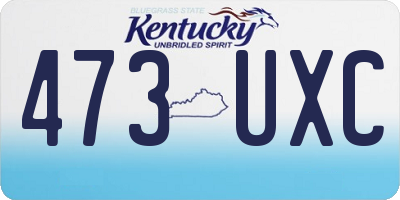KY license plate 473UXC