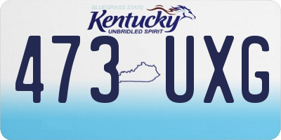 KY license plate 473UXG