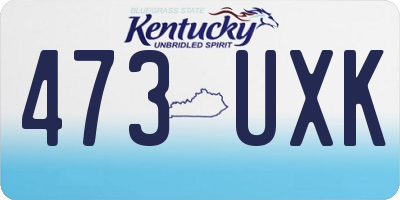 KY license plate 473UXK